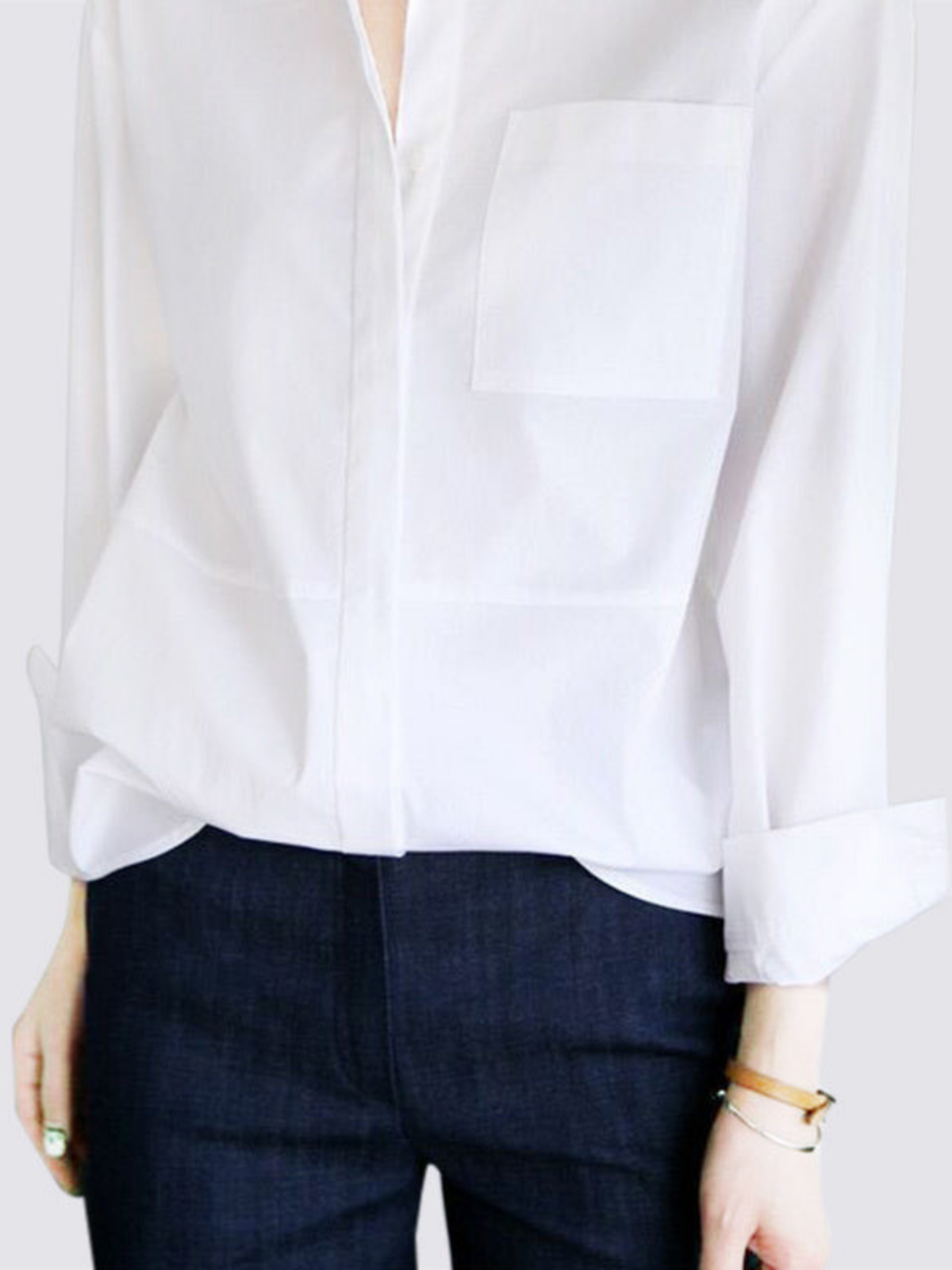 Slim Professional Loose White Shirt