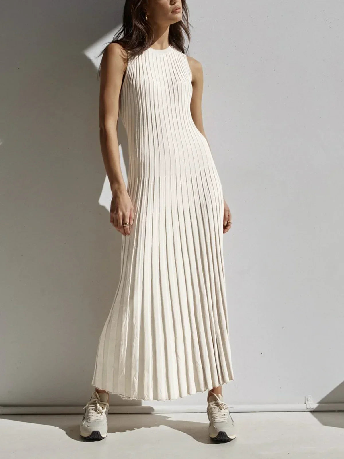Camille Knit Pleat Maxi Dress | LA FEMME WANDERER Camille Knit Pleat Maxi Dress | LA FEMME WANDERER
