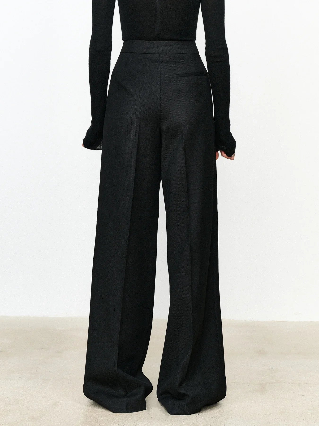 Asymmetric Layer Button Straight Leg Dress Pants | LA FEMME WANDERER Asymmetric Layer Button Straight Leg Dress Pants | LA FEMME WANDERER