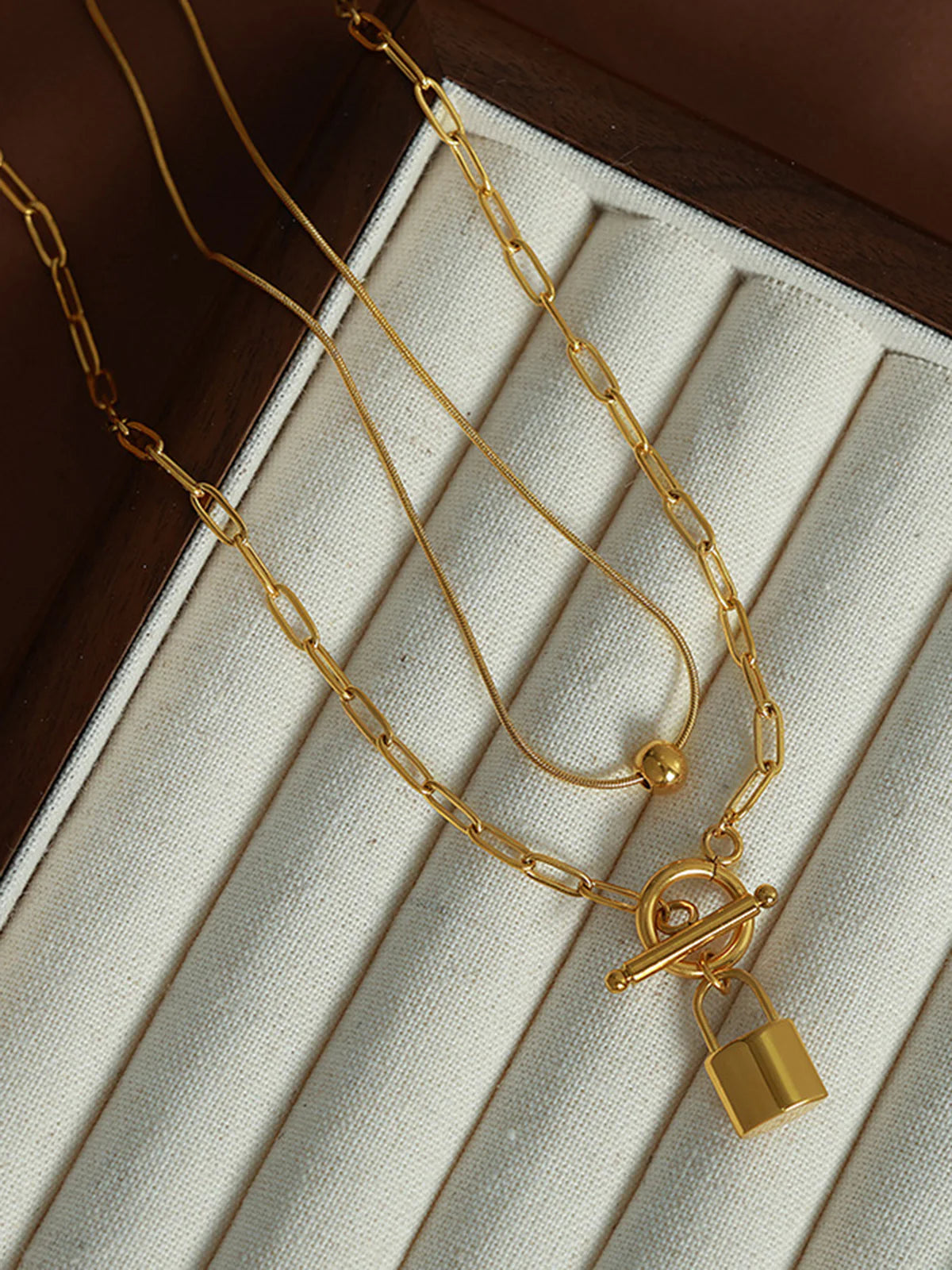 Multi-layered Padlock Necklace