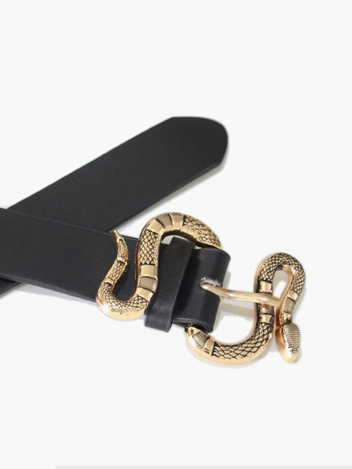 All-Match Snake Buckle Leather Belt