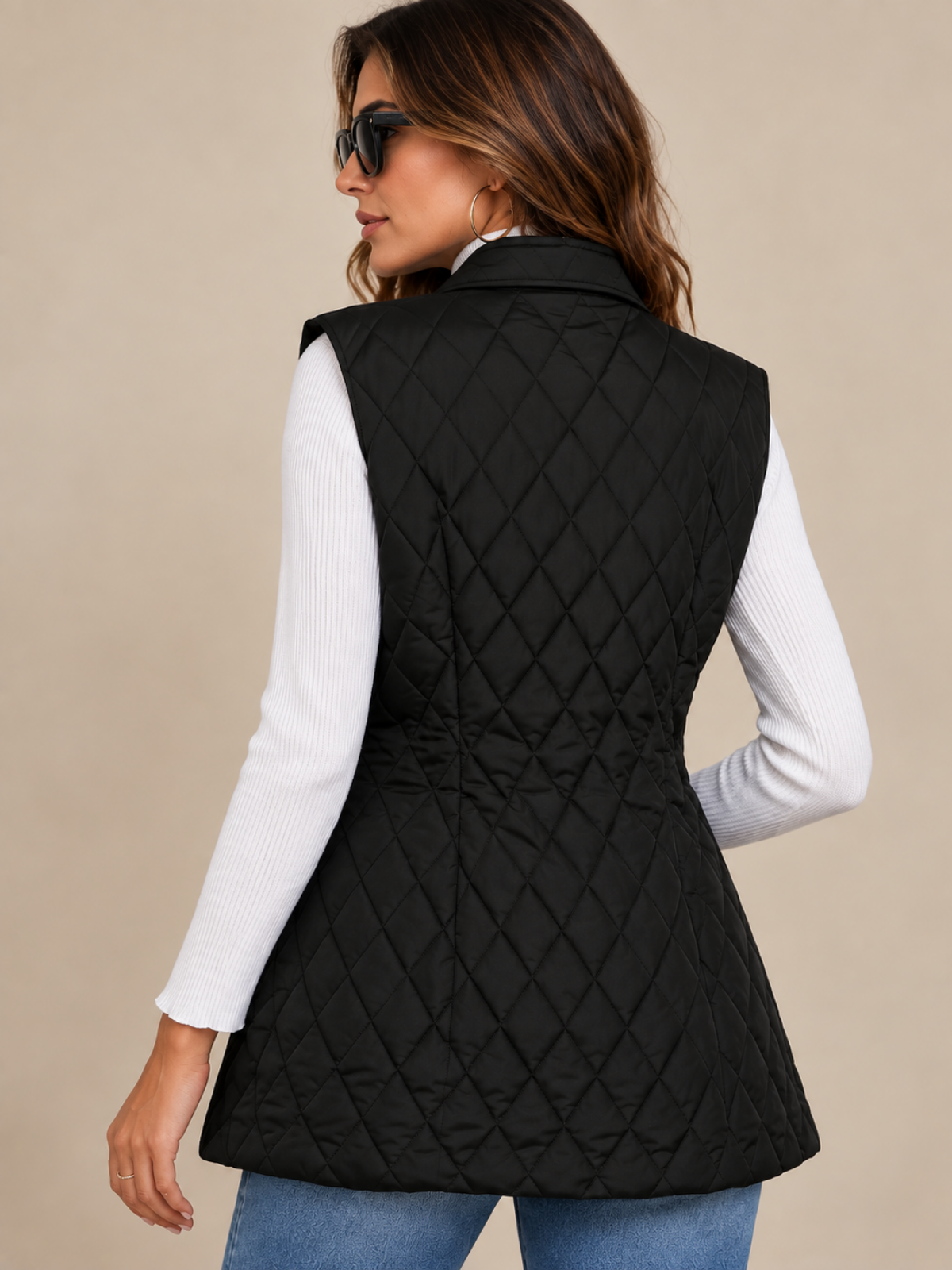 The Camille Quilted Tailored Vest