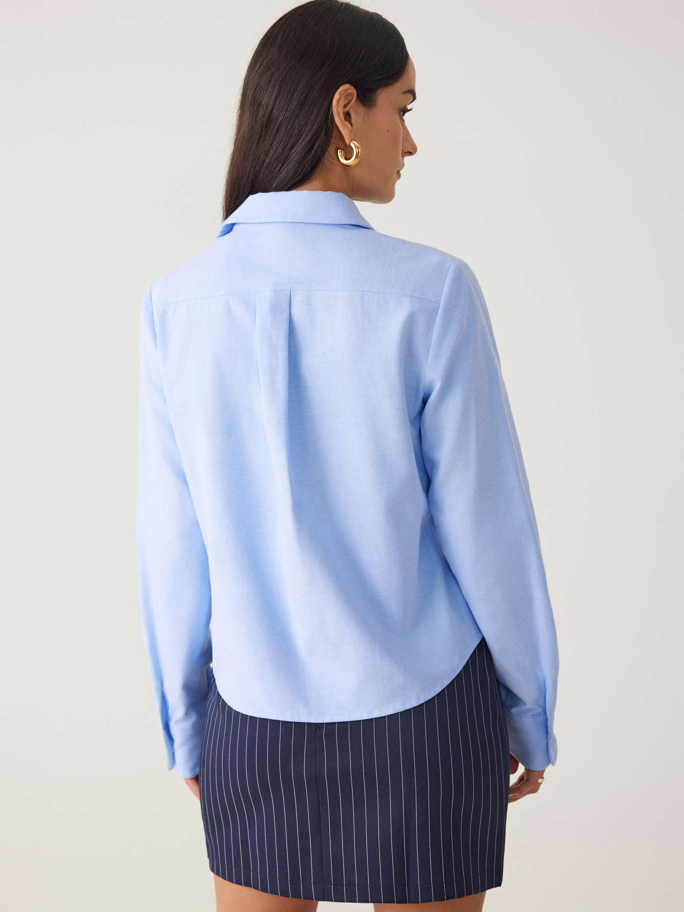 Long-Sleeved Blue Shirt