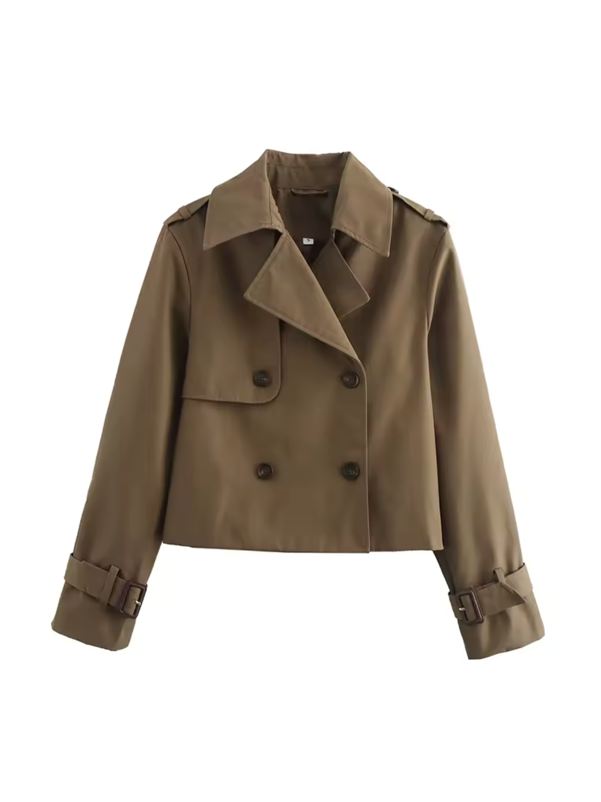 Lapel Double Breasted Versatile Short Trench Coat