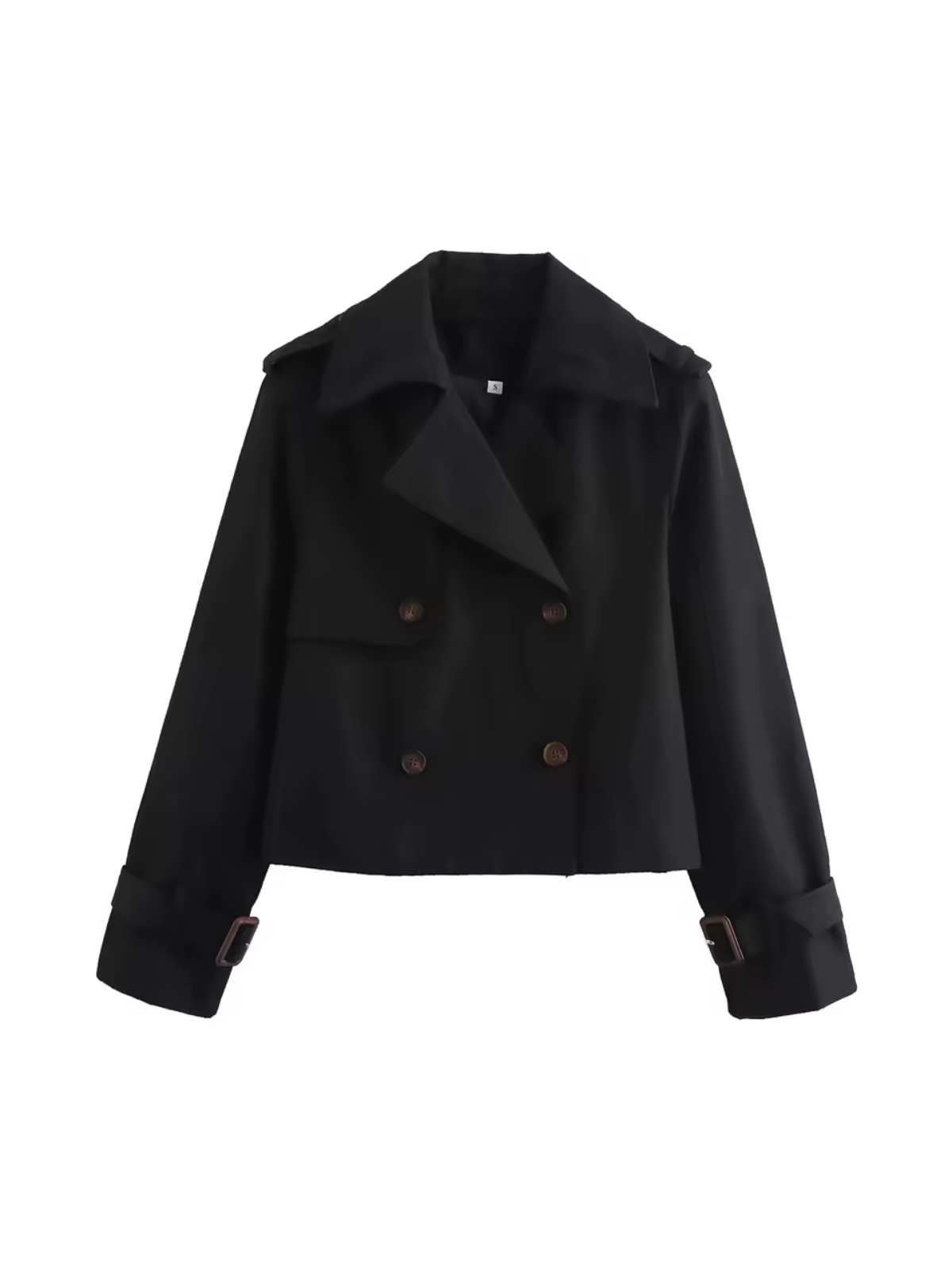 Lapel Double Breasted Versatile Short Trench Coat