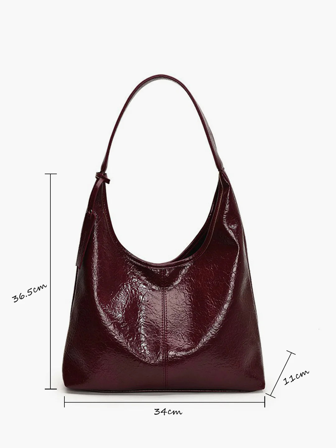 Leisure Button Clasp Hobo Bag - LA FEMME WANDERER