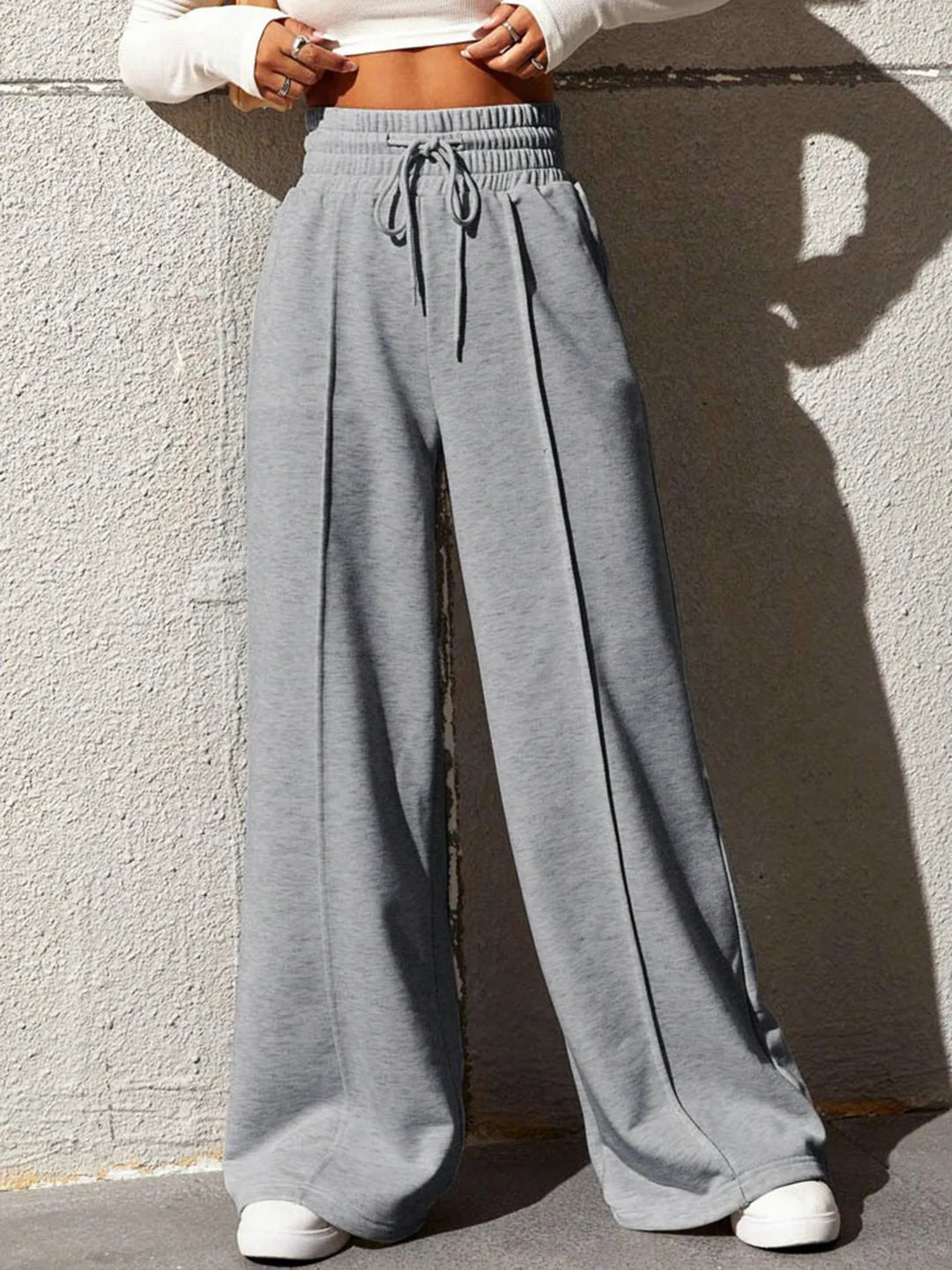 Casual and Chic City Walk Wide Leg Sweatpants - LA FEMME WANDERER