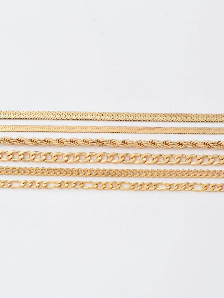 Golden Glow Stack – 6-Piece Bracelet Set