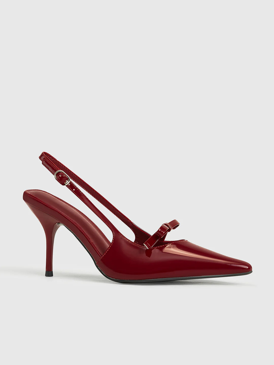 Pointed Toe Bow-Decor Slingback Pumps - LA FEMME WANDERER