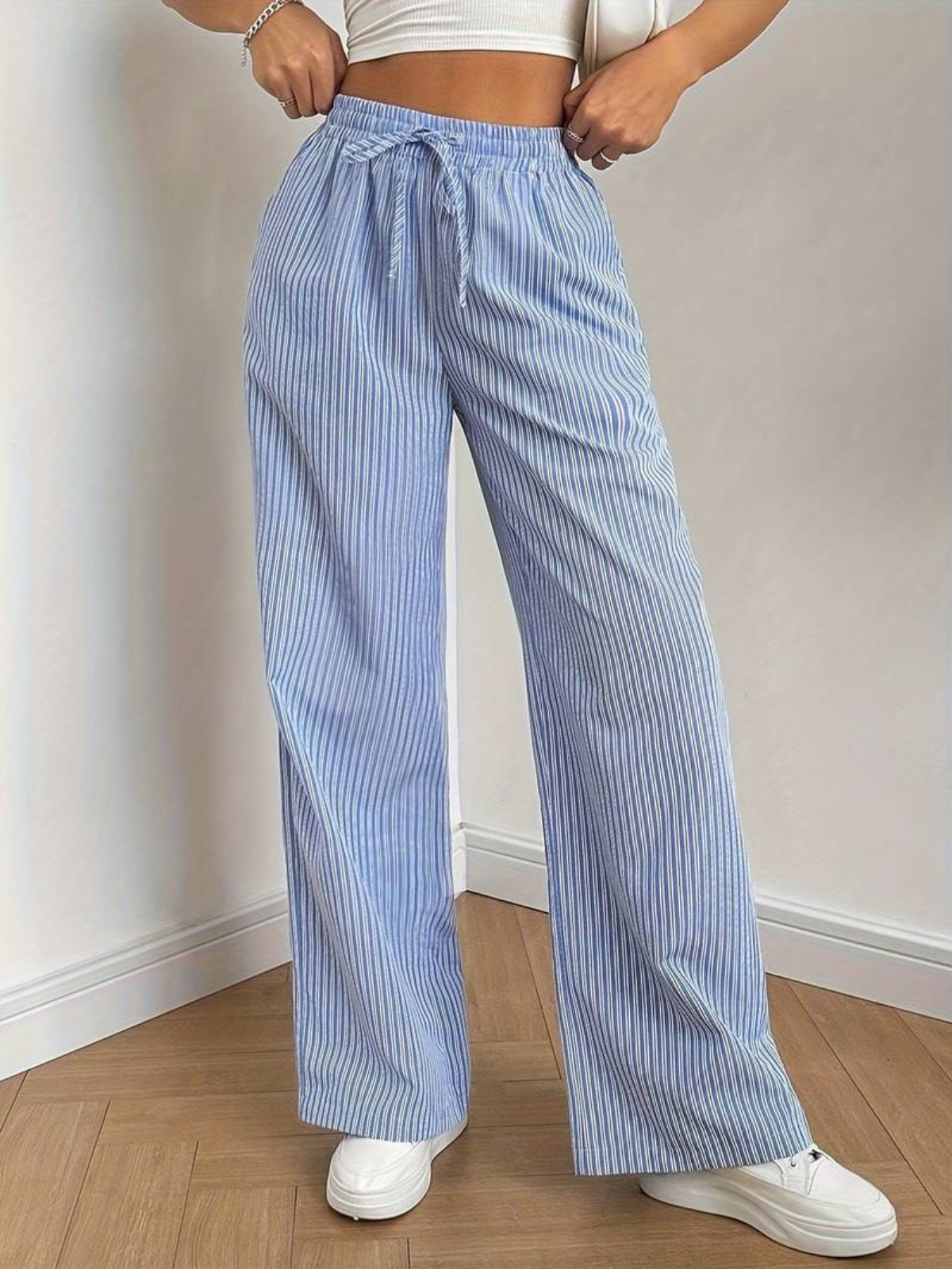 Casual Striped Trousers