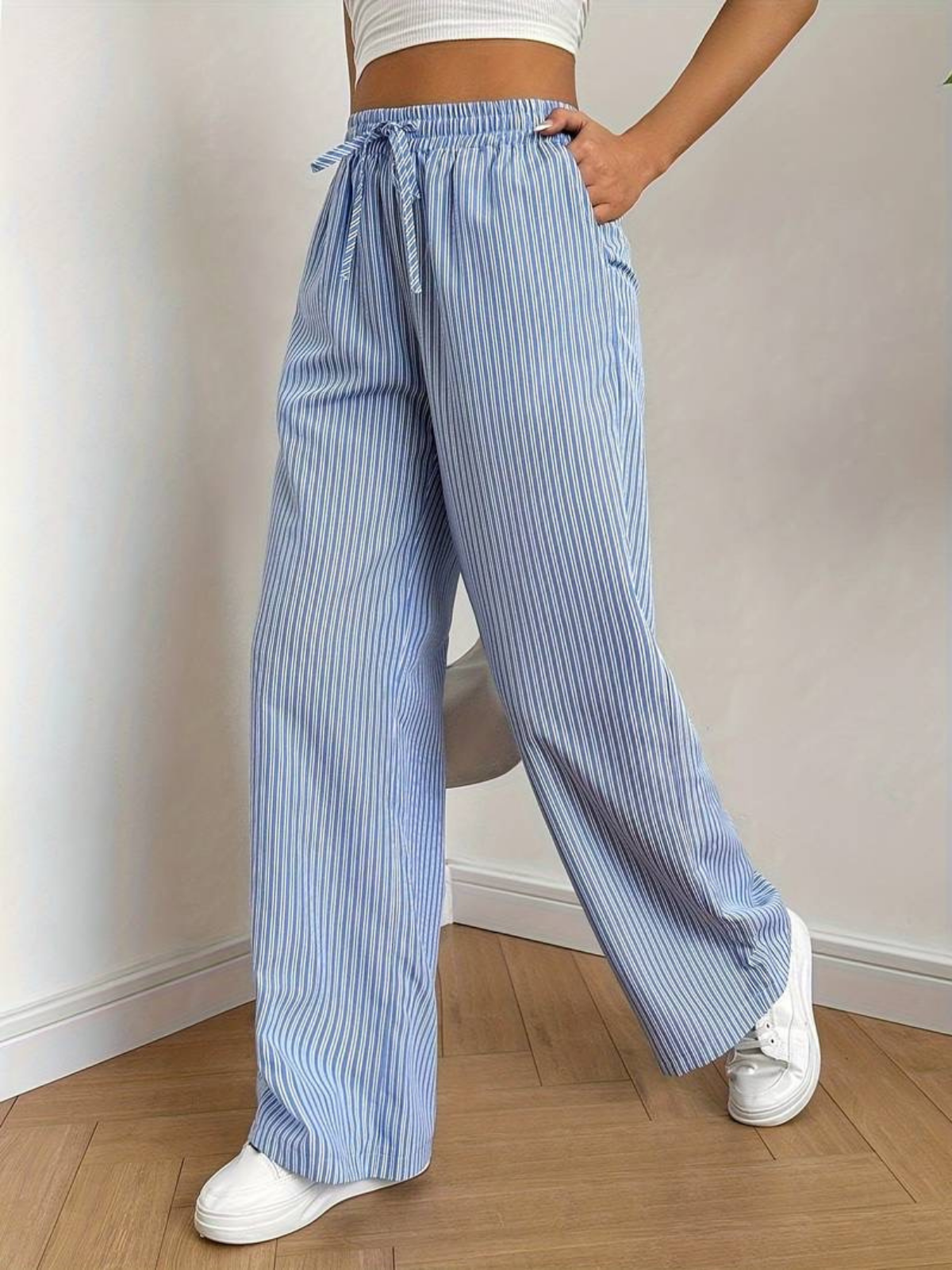 Casual Striped Trousers