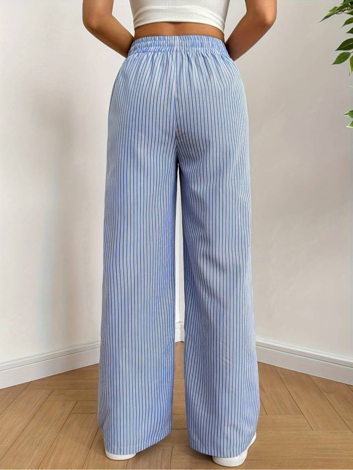 Casual Striped Trousers