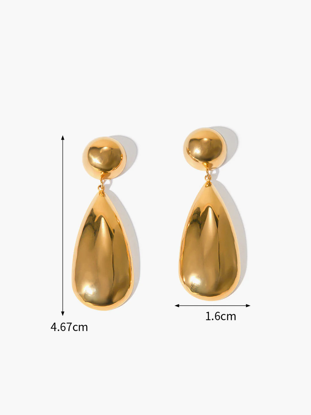 Stainless Steel Water Drop Earrings