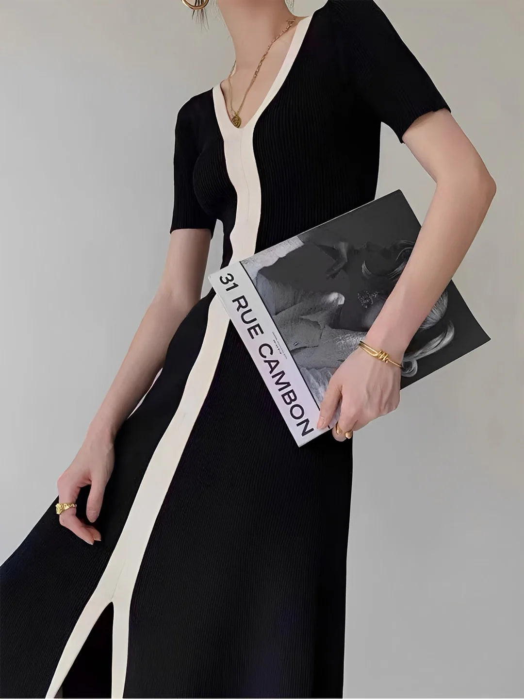 Slim Fit And Slim Knit High Stretch Dress - LA FEMME WANDERER