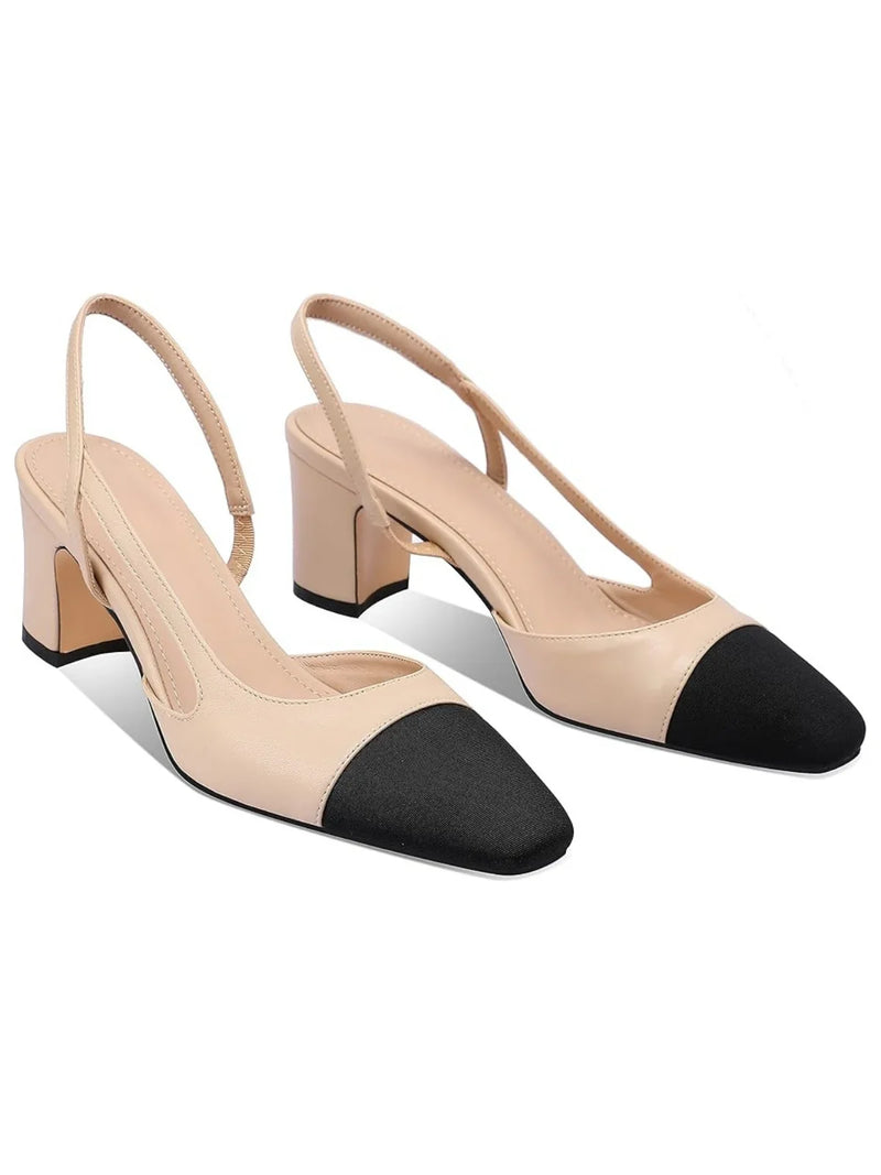 Classic Duo-Tone Slingback Heels