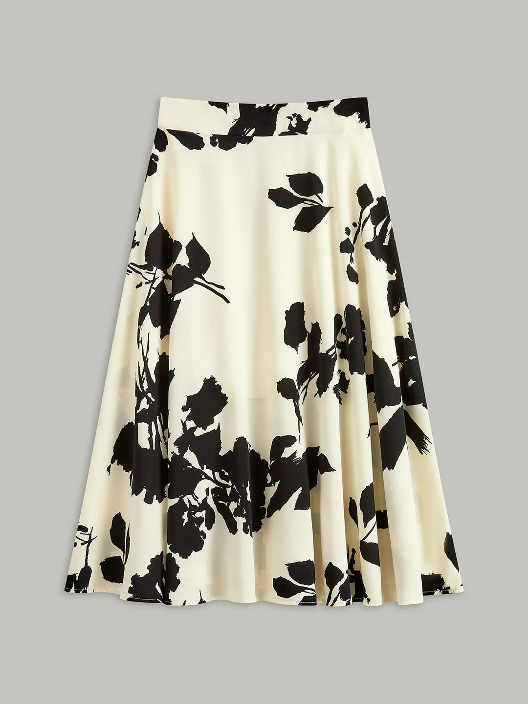Women's Mid-length 2 High Waist Slimming Elegant Big Hem Bough Skirt - LA FEMME WANDERER