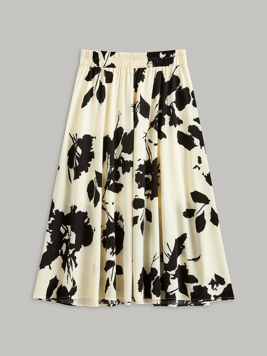 Women's Mid-length 2 High Waist Slimming Elegant Big Hem Bough Skirt - LA FEMME WANDERER