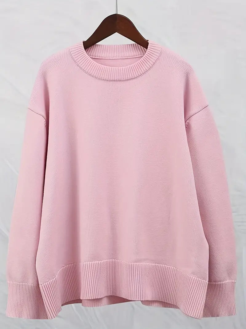 Sweet Crew Neck Pullover Sweater