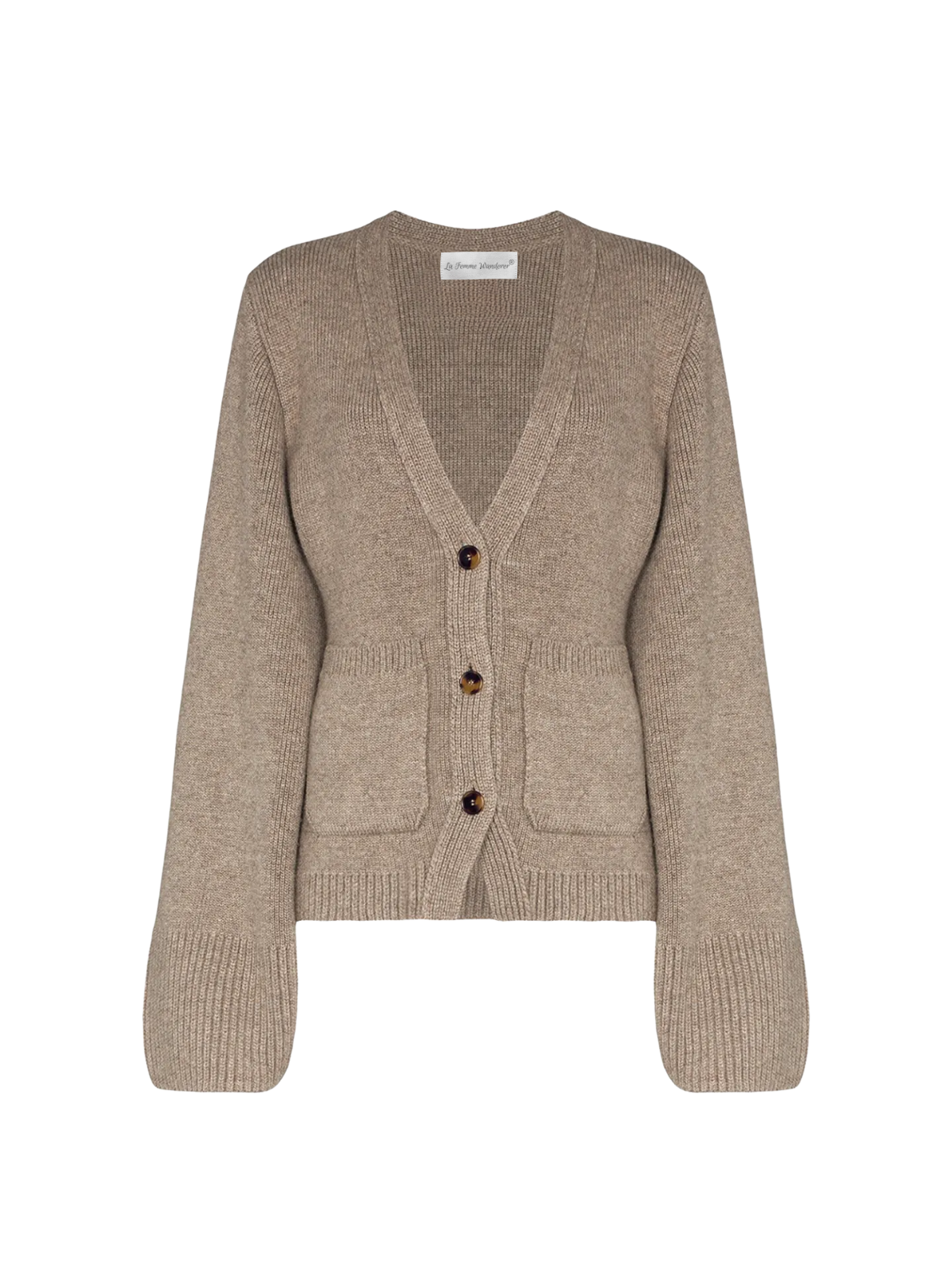 V-neck Button Knitted Cardigan - LA FEMME WANDERER