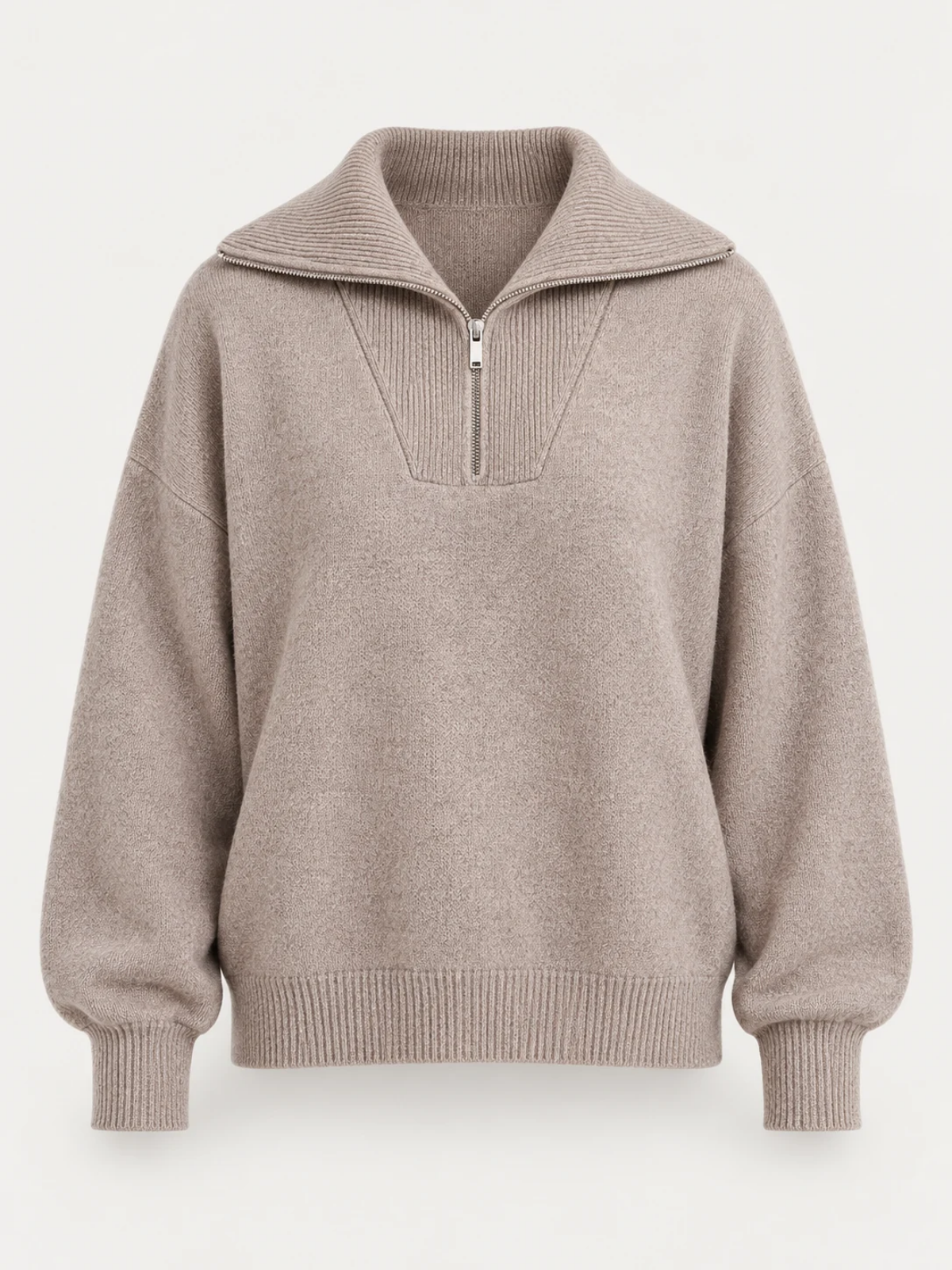 Cashmere Blend Half-Zip Collar Sweater