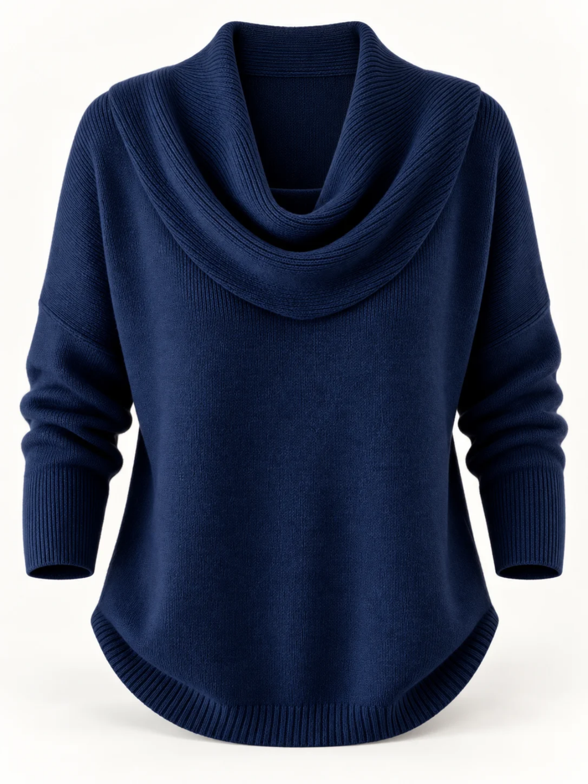 Aurelie Draped Cowl-Neck Sweater