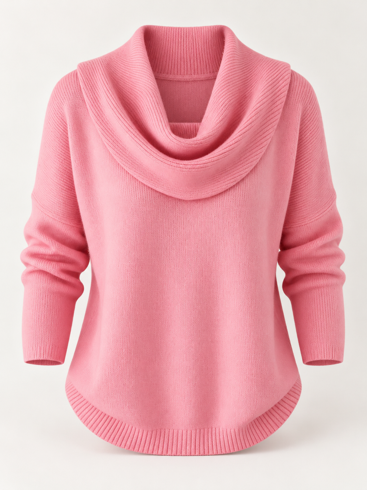 Aurelie Draped Cowl-Neck Sweater